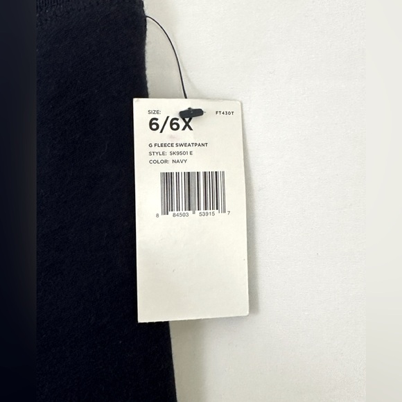 French Toast (SET OF 2) Girls' 6/6X Navy Blue Fleece Straight Leg  Sweatpant NWT - Picture 5 of 8